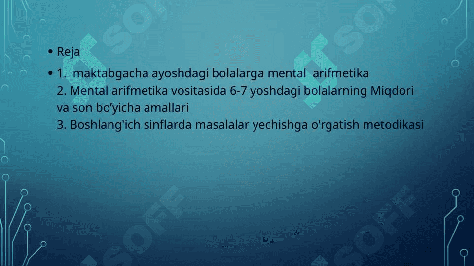 MENTAL ARIFMETIKA VOSITASIDA 6-7 YOSHDAGI BOLALARNING MATEMATIK TASAVURLARINI SHAKLLANTIRISH 2