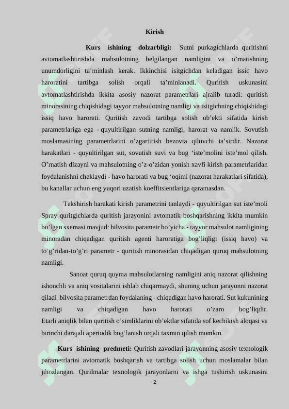 Quritish jarayonini avtomatlashtirish 2
