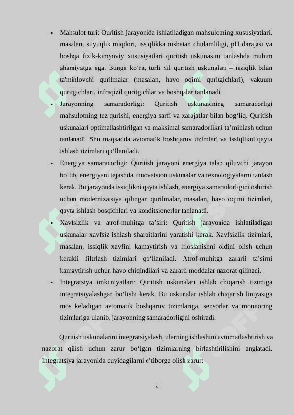 Quritish jarayonini avtomatlashtirish 5
