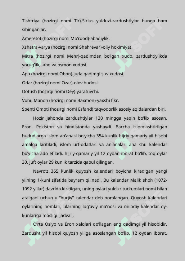 Sharq mamlakatlari va musulmon kalеndari. REFERAT 2