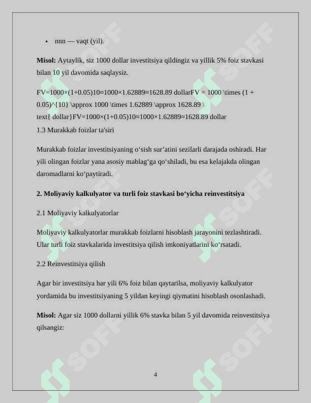 Pulning  davriy  qiymati  va  pul oqimlarining diskontli tahlili 4