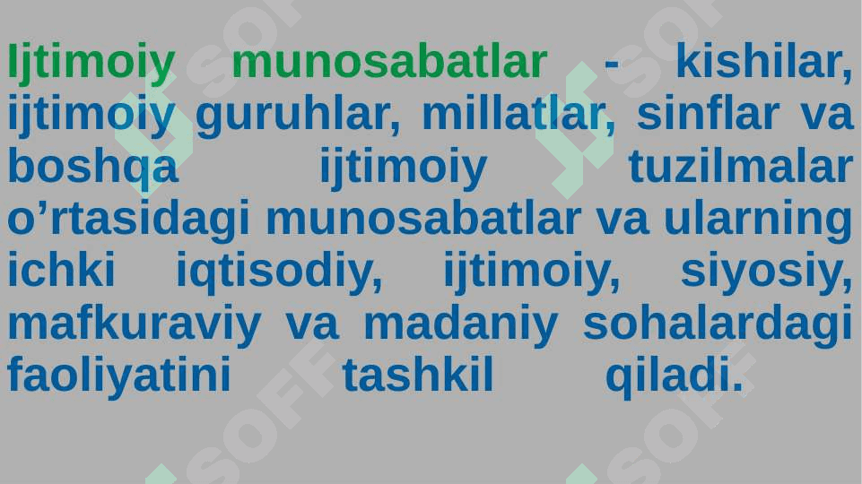 Sotsial munosabatlar 3