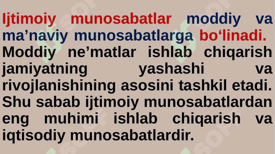 Sotsial munosabatlar 8