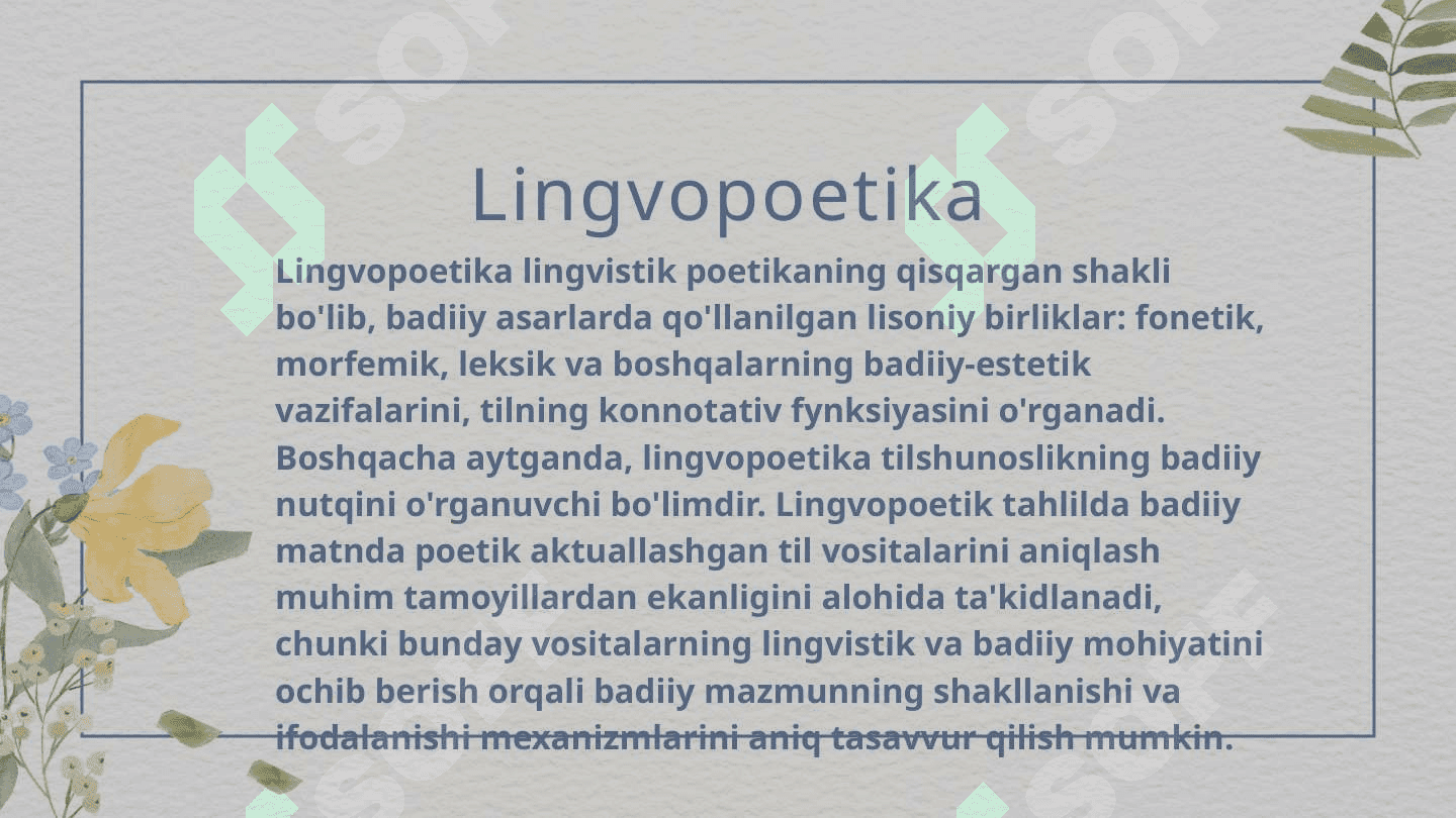Lingvopoetik tadqiqot asoslari 2