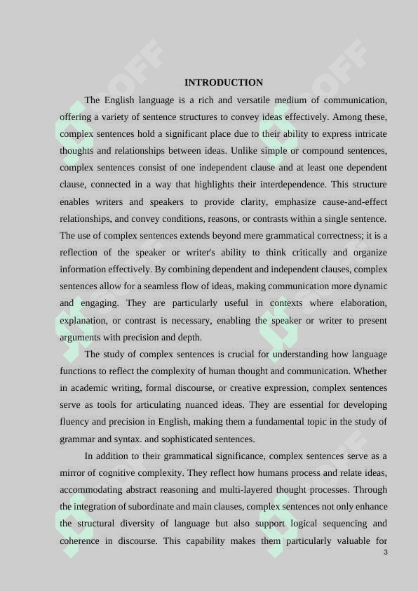 TYPES OF COMPLEX SENTENCES 3