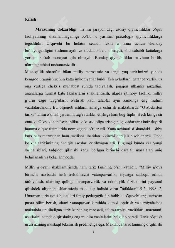 Tarix   o’qitishning  metodlari  va  ularning  klasifikatsiyasi 3