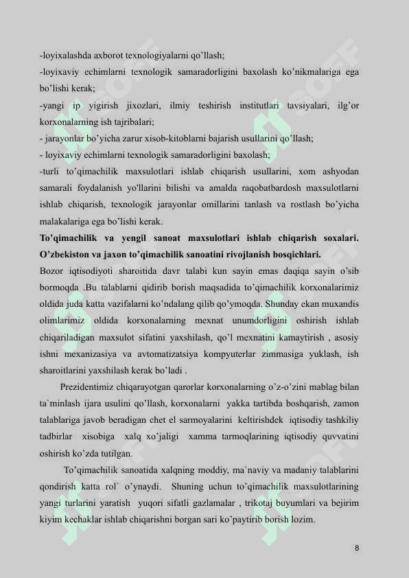 ip (tola ) ning mexanik hususiyatlari va hossalari mavzusida kurs ishi 8