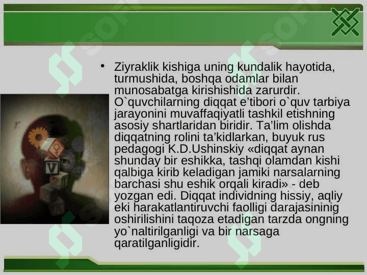 Diqqat haqida umumiy tushuncha 5