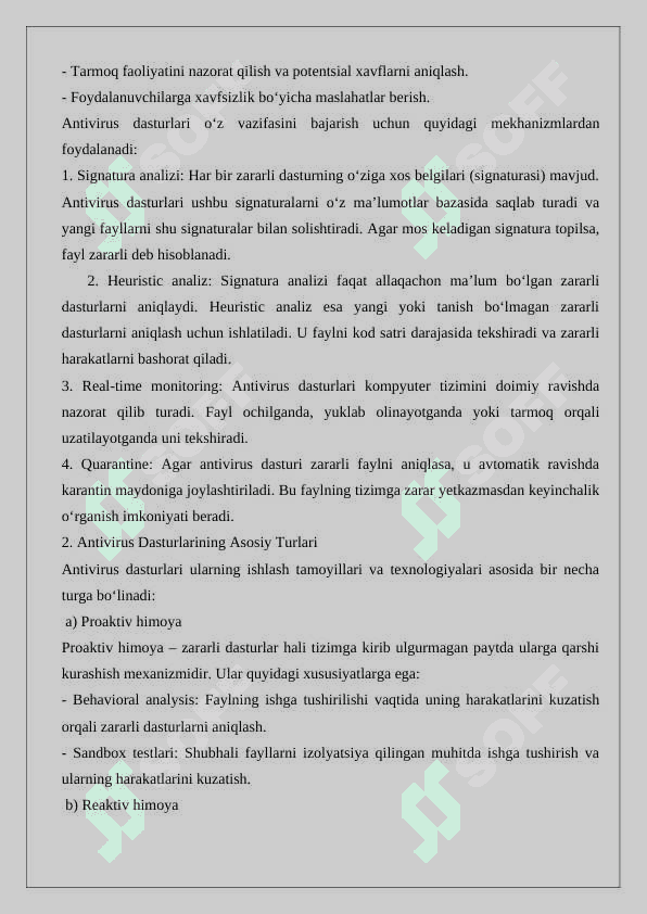 Virus va antivirus dasturlar. Arxivatorlar. 8