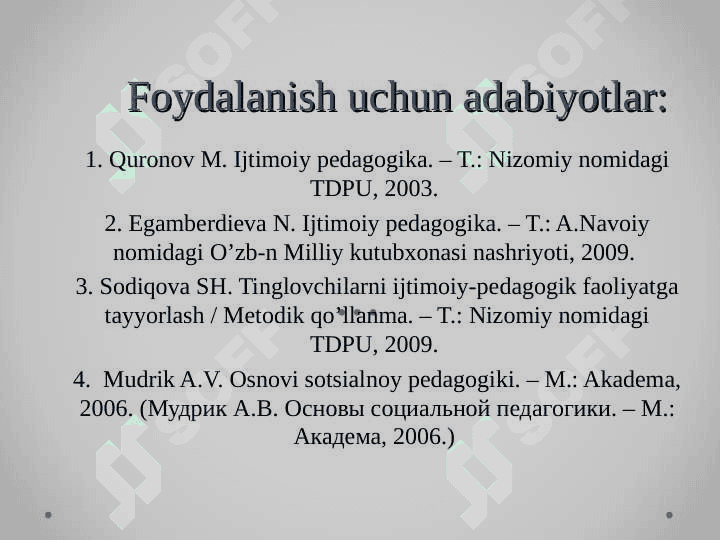 Oila bilan ishlashning asosiy ish shakllari 4
