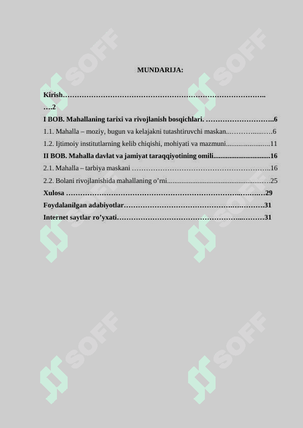 MAHALLANING PAYDO BO‘LISH TARIXI 2