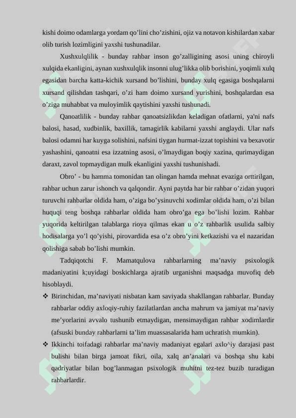 Maktabgacha ta`lim sohasi boshqaruvida tashkilot rahbari madaniyati 8