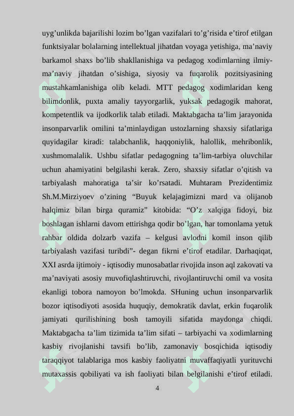 Maktabgacha ta`lim tashkilotlaridagi pedagogik faoliyatlarni loyihalashtirish 4