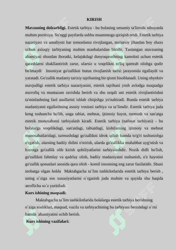 Maktabgacha ta`lim yoshidagi bolalarning estetik rivojlanishidagi o`ziga xos xususiyatlari 3