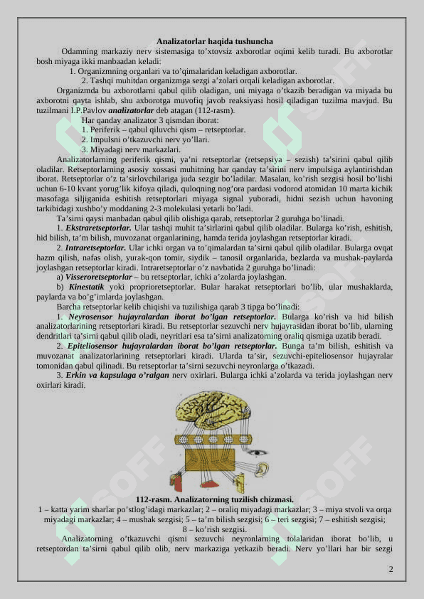 Odam tanasining analizatorlari 2