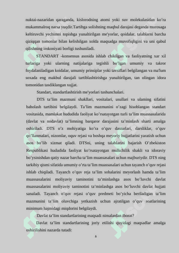 Ta’lim tizimidagi standartlar 6