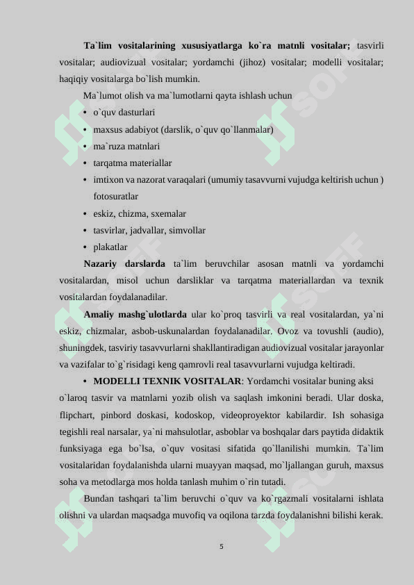 Boshlang’ich sinflarda dars mashg’ulotlarida tarqatma materillardan foydalanishning ahamiyati 5