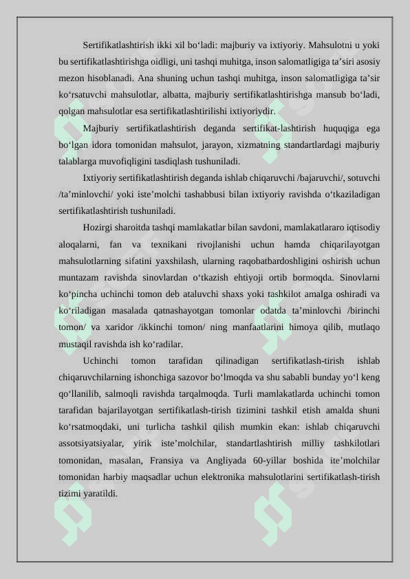 Sertifikatlashtirish usullarini o'rganish 6