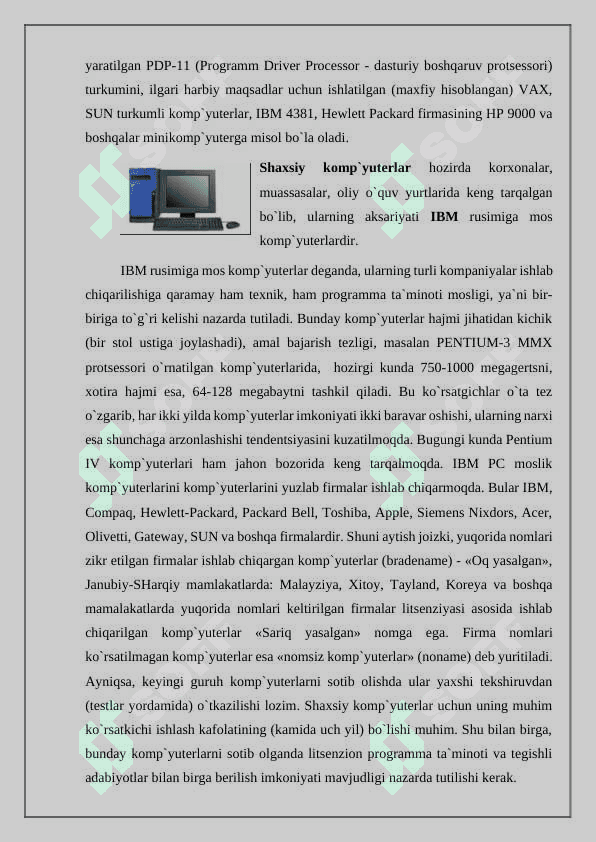 Shaxsiy kompyuterda texnologik jarayonlarni modellashtirish imkoniyatlari 3
