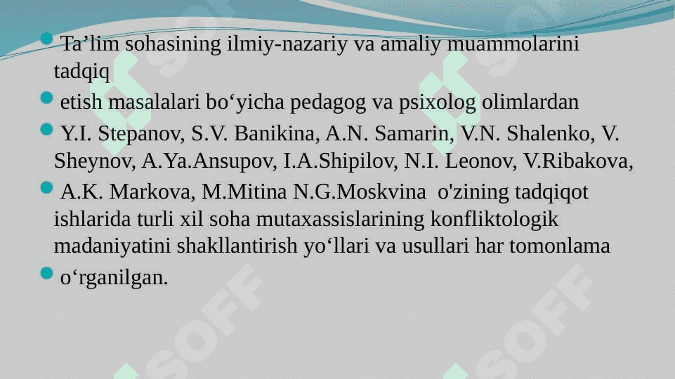 KONFLIKT INSON HAYOTINING AJRALMAS TARKIBI SIFATIDA KONFLIKTOGENLAR. 4