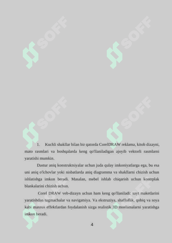 corel draw dasturida obyektlar va matnlar ishlash 4