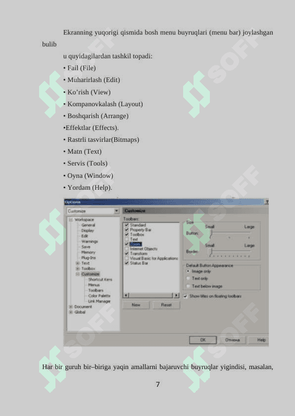corel draw dasturida obyektlar va matnlar ishlash 7