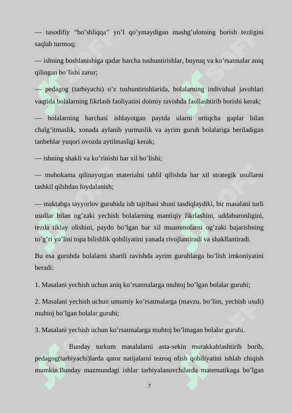 Maktabgacha yoshdagi bolalarda matematik tasavvurlarni shakllantirishning mazmuni 7