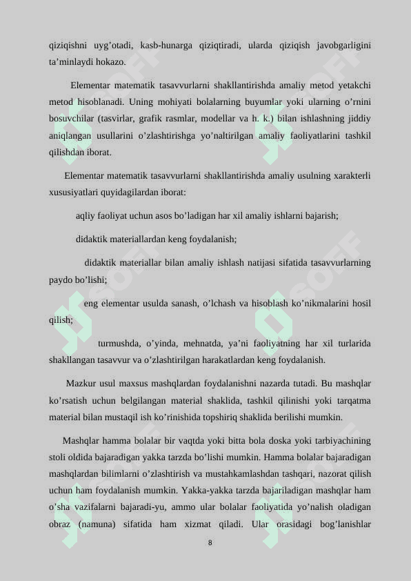 Maktabgacha yoshdagi bolalarda matematik tasavvurlarni shakllantirishning mazmuni 8