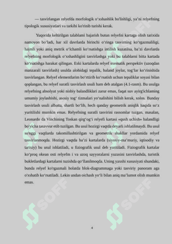 Relyefni tasvirlash usullari 4