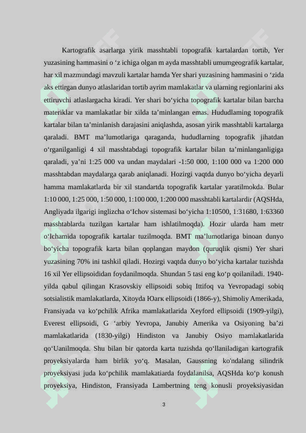 KARTALARNI va atlaslarni yaratish manbalari 3