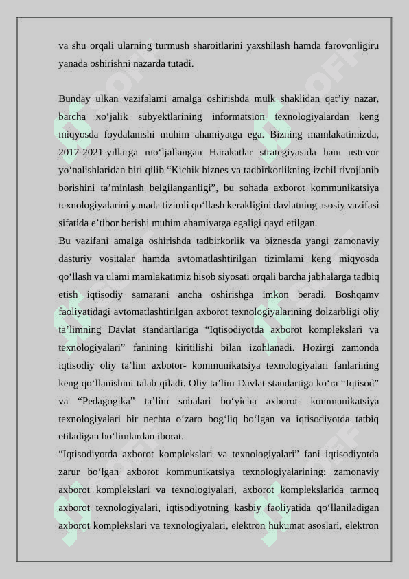 texnik tizimlarda qo'llaniladigan asosiy dasturiy platformalar va ularning raqamlashtirish 3