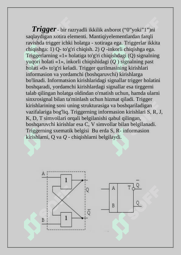 Triggerlar va Registrlar 2