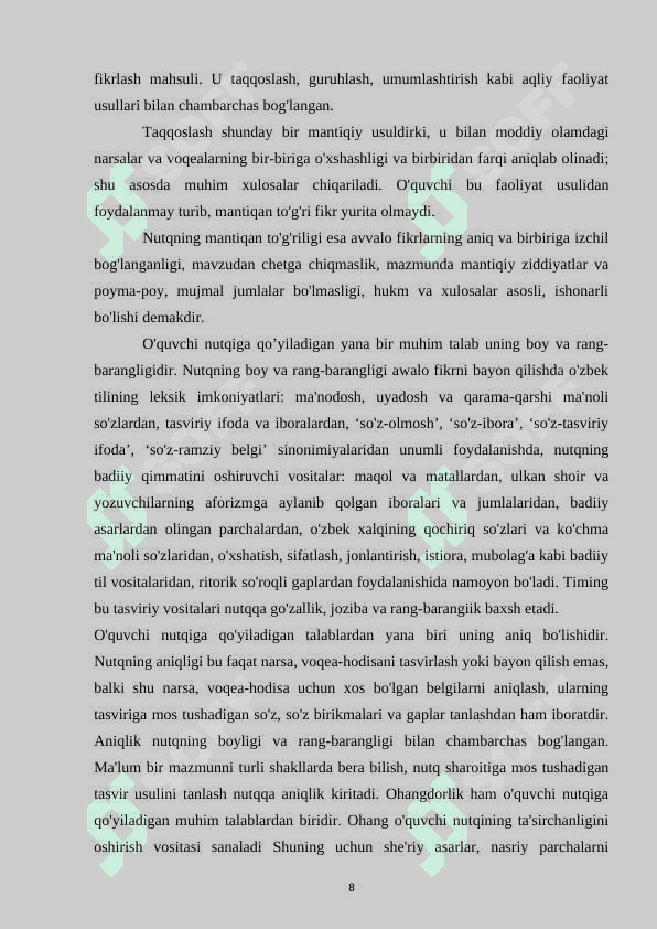 Savod o’rgatish davrida nutq o’stirish usullari 8