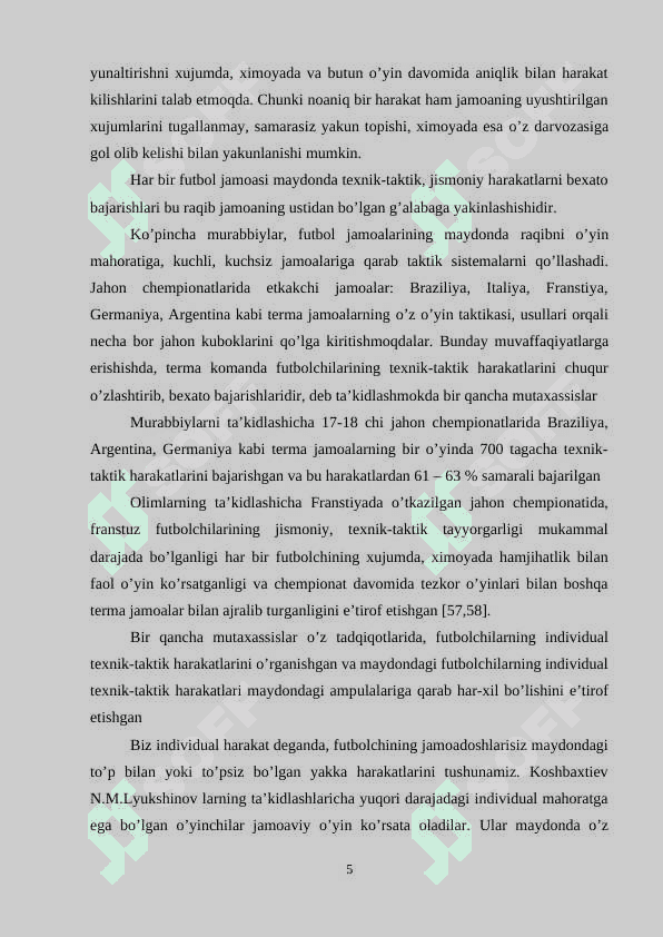FUTBOLCHILARDA RAQIBNI ALDASH TEXNIKASINI O’RGATISH METODLARI 5