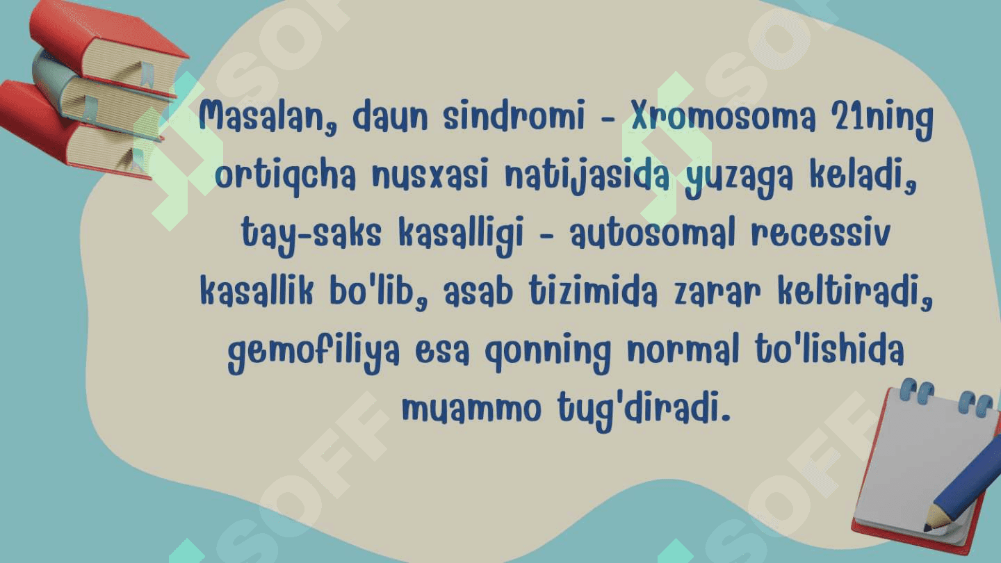Genetik kasalliklar bilan ogʻrigan oʻquvchilar bilan mashgʻulot oʻtish tamoyillar 5