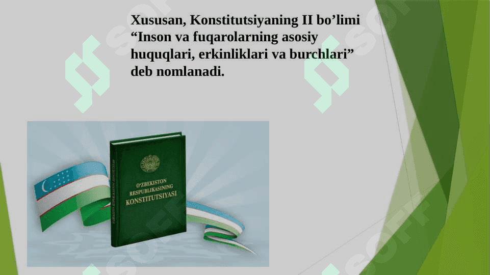 Fuqarolarning huquq va erkinliklarning konstitutsiyada kafolatlanishi hamda fuqarolarning burchlari 3
