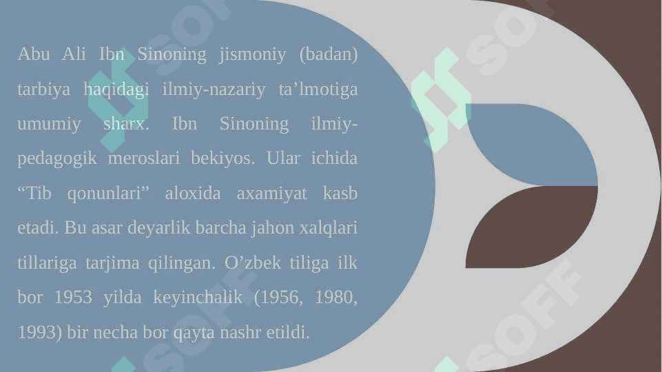 Sharq mutafakkirlarining jismoniy tarbiya haqidagi qarashlari. 6