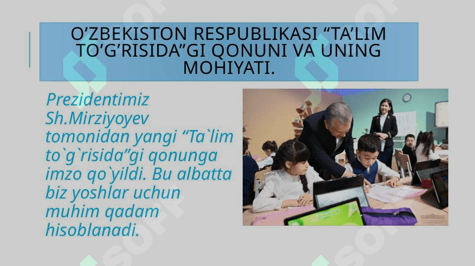 ta'lim to'g'risidagi qonun 2