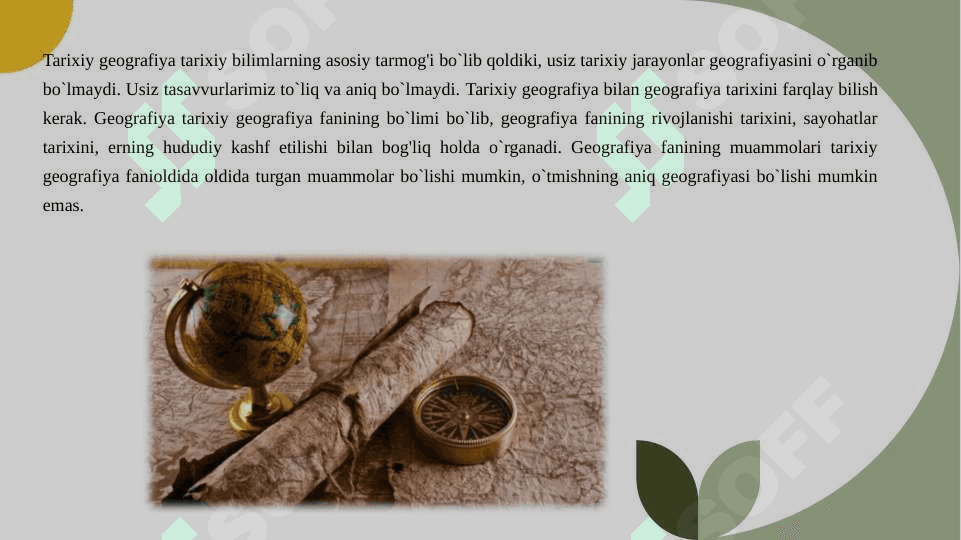 TARIXIY GEOGRAFIYANING VAZIFALARI, SHAKLLANISHI VA TARAQQIYOTI. 2