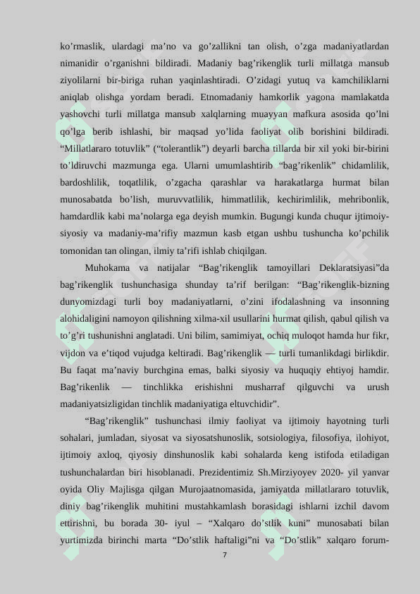 Yangi O’zbekistonda millatlararo bag’rikenglik siyosati 7