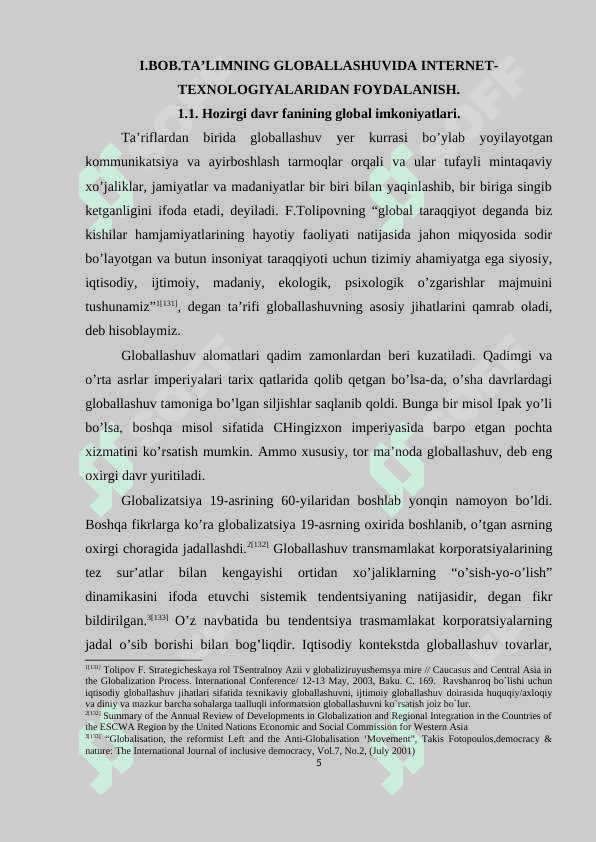 Ta’lim globallashuvida internet va masofali o’qitishning  ro’li 5