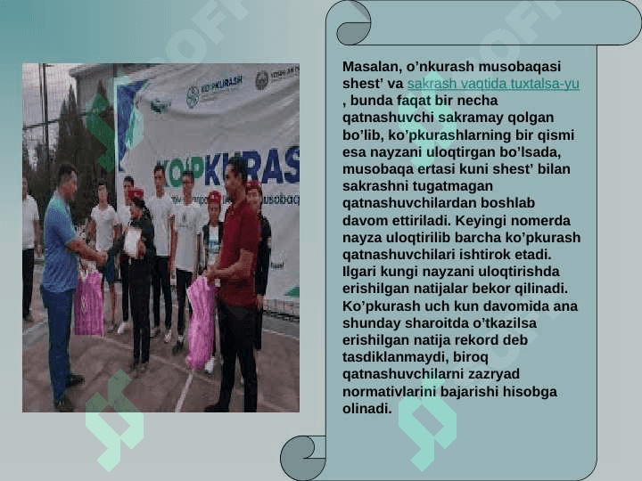 Sakrash,uloqtirish va ko'p kurash turlari texnikasinio'rgatish metodikasi 3