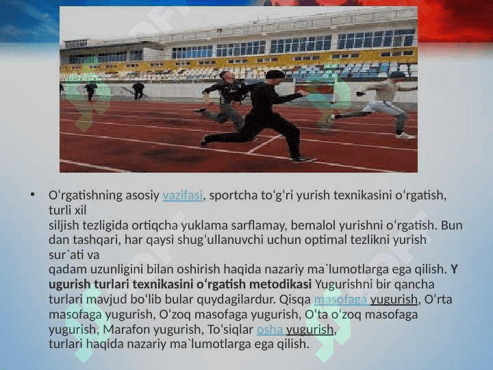 Ta'lim muassasalarida yengil atletika mashg'ulotlarini tashkil qilish va o'tkazish 3
