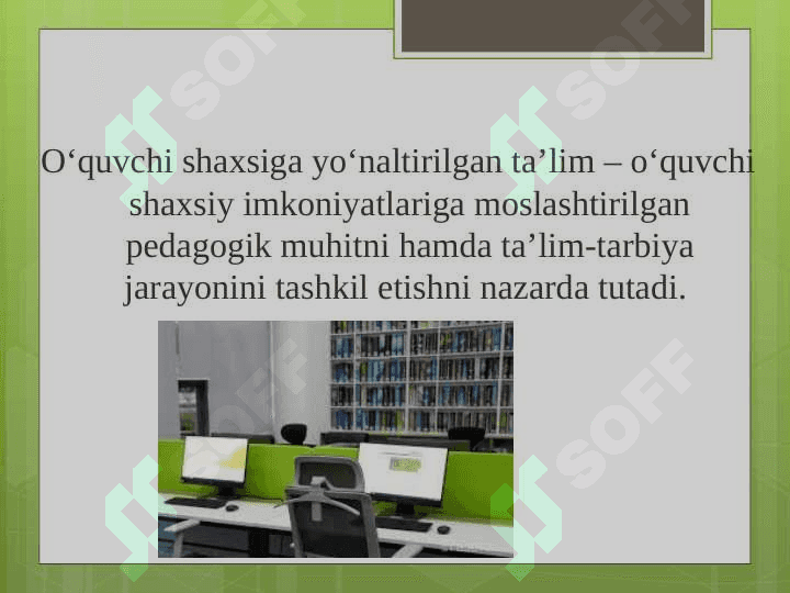 Shaxsga yoʻnaltirilgan yondashuv asosida taʼlim va tarbiya jarayonini rejalashtirishreja: 6