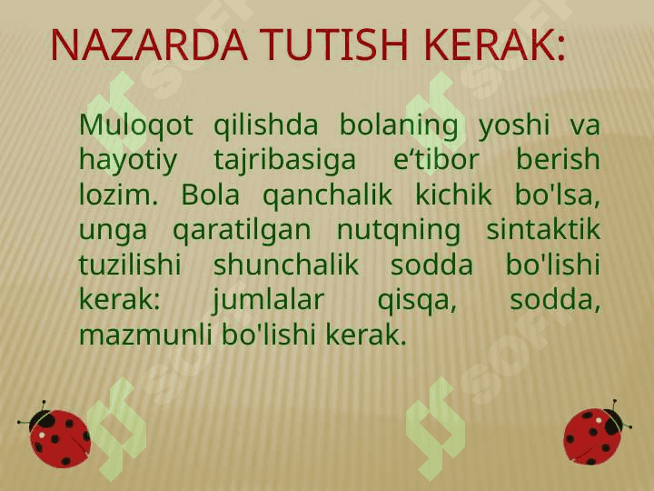 Tarbiyachi nutqiga qo'yiladigan pedagogik talablar 7