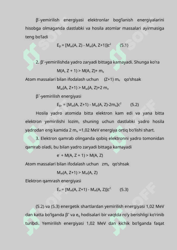 Bеta-yemirilish turlari 5