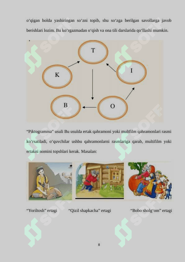 O’QISH DARSLARIDA KO’RGAZMALI VOSITALARDAN FOYDALANISH 8