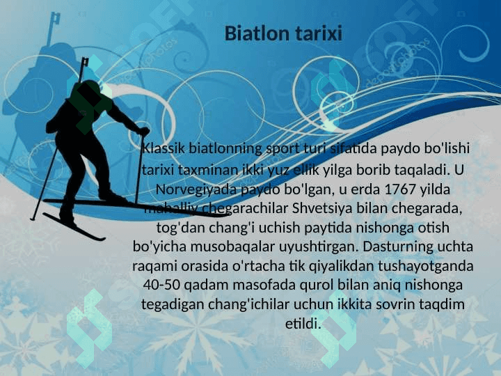 Bialton sport turining paydo bo'lishi va rivojlanishi tarixi 3
