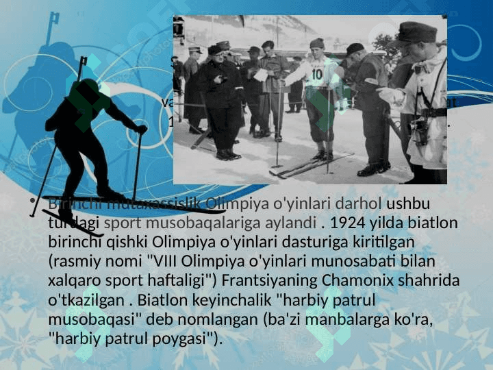 Bialton sport turining paydo bo'lishi va rivojlanishi tarixi 4