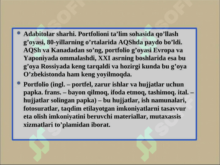 Ta’lim jarayonida elektron portfolioni yaratish. 4